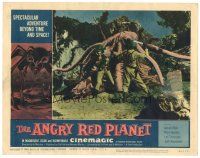 4w117 ANGRY RED PLANET LC #4 '60 great close up of astronauts attacked by monster tentacles!