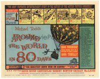 4w079 AROUND THE WORLD IN 80 DAYS TC '58 1000 wonders never before seen, cool balloon art!