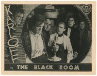 4w128 BLACK ROOM LC R40s Torben Meyer, Henry Kolker & men look at creepy Boris Karloff with candle!