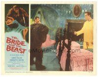 4w136 BRIDE & THE BEAST LC '58 Ed Wood, close up of Lance Fuller shooting gorilla to save girl!