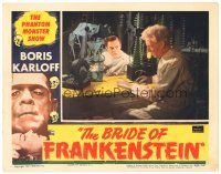4w137 BRIDE OF FRANKENSTEIN LC R53 close up of Colin Clive & Ernest Thesiger in laboratory!