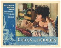 4w146 CIRCUS OF HORRORS LC #4 '60 romantic close up of Anton Diffring & sexy Erika Remberg!