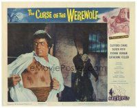 4w158 CURSE OF THE WEREWOLF LC #6 '61 Hammer, old man in jail cell watches Oliver Reed transform!