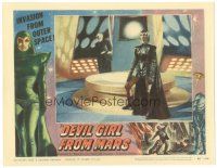 4w168 DEVIL GIRL FROM MARS LC #2 '55 great image of alien Patricia Laffan on board spaceship!