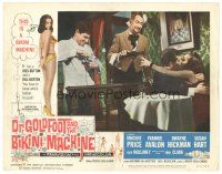 4w174 DR. GOLDFOOT & THE BIKINI MACHINE LC #3 '65 Vincent Price pours drink for Susan Hart!
