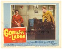 4w202 GORILLA AT LARGE LC #2 '54 sexy Anne Bancroft looks at Cameron Mitchell by ape suit on desk!