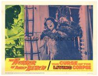 4w206 HORROR OF PARTY BEACH/CURSE OF THE LIVING CORPSE LC #3 '64 fantastic c/u of monster w/girl!