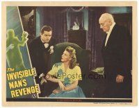 4w231 INVISIBLE MAN'S REVENGE LC '44 Alan Curtis talks to Evelyn Ankers in chair, H.G. Wells