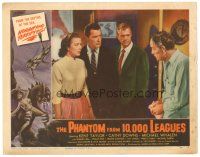 4w285 PHANTOM FROM 10,000 LEAGUES LC #5 '56 close-up of Kent Taylor, Cathy Downs & others!