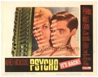 4w294 PSYCHO LC #1 R65 great close image of Janet Leigh & John Gavin by window with shadows!