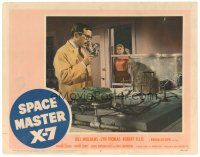4w319 SPACE MASTER X-7 LC #3 '58 Lyn Thomas tries to stop Paul Frees from talking to alien in jar!
