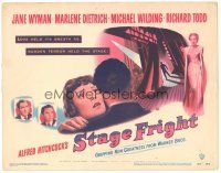 4w101 STAGE FRIGHT TC '50 Marlene Dietrich, Jane Wyman, directed by Alfred Hitchcock!