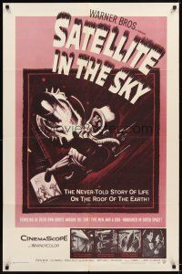 4w718 SATELLITE IN THE SKY 1sh '56 English, the never-told story of life on the roof of the Earth!