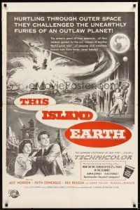 4w755 THIS ISLAND EARTH military 1sh R60s they challenged unearthly furies of a planet gone mad!