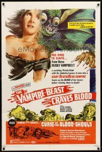 4w762 VAMPIRE-BEAST CRAVES BLOOD/CURSE OF THE BLOOD-GHOULS 1sh '69
