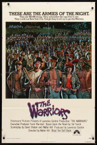 4w768 WARRIORS int'l 1sh '79 Walter Hill, Jarvis artwork of the armies of the night!