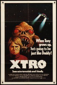 4w783 XTRO 1sh '83 some extra-terrestrials aren't friendly, creepy art of alien!