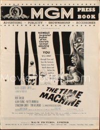 4w850 TIME MACHINE English pressbook '60 H.G. Wells, George Pal, great sci-fi images!