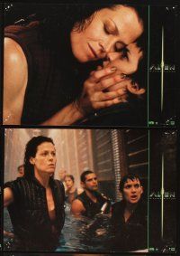 4w025 ALIEN RESURRECTION set of 12 French LCs '97 Sigourney Weaver, Winona Ryder, sci-fi sequel!
