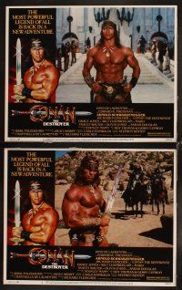 4w372 CONAN THE DESTROYER 8 LCs '84 Arnold Schwarzenegger is the most powerful legend of all!