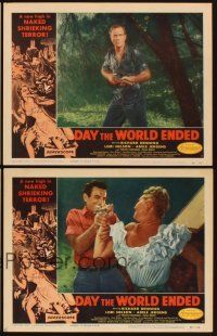 4w457 DAY THE WORLD ENDED 4 LCs '56 Richard Denning, Paul Birch, Roger Corman sci-fi/horror!