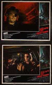 4w381 ESCAPE FROM NEW YORK 8 LCs '81 Kurt Russell, Adrienne Barbeau, Stanton, Borgnine, Carpenter