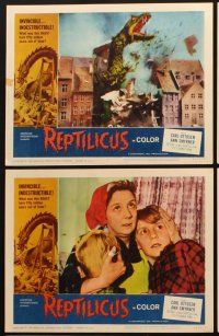 4w444 REPTILICUS 6 LCs '62 includes the great scene with the giant lizard monster!