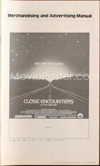 4w796 CLOSE ENCOUNTERS OF THE THIRD KIND pressbook '77 Steven Spielberg sci-fi classic!