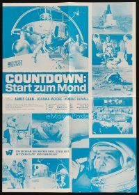 4w856 COUNTDOWN German pressbook '68 Robert Altman, different Goetze sci-fi astronaut artwork!