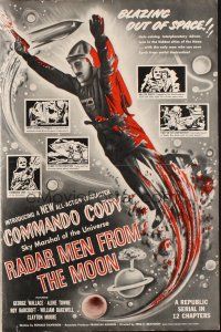 4w828 RADAR MEN FROM THE MOON pressbook '52 cool sci-fi artwork, Commando Cody Republic serial!