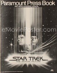 4w836 STAR TREK pressbook '79 cool art of William Shatner & Leonard Nimoy by Bob Peak!