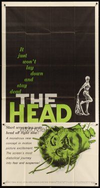 4x205 HEAD 3sh '62 classic schlocky horror, disembodied head just won't lay down and stay dead!