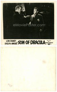 4x306 SON OF DRACULA English FOH LC R50s Lon Chaney Jr. as Count Alucard menaces Robert Paige!
