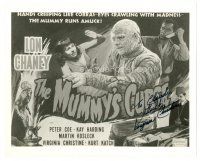 4x238 VIRGINIA CHRISTINE signed 8x10 REPRO still '70s TC image with Lon Chaney from Mummy's Curse!