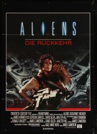 4x127 ALIENS German 33x47 '86 James Cameron, some places in the universe you don't go alone!