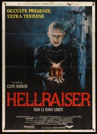 4x188 HELLRAISER signed Italian 1p '87 by Clive Barker, great horror image of Pinhead!