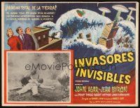 4x142 INVISIBLE INVADERS Mexican LC '59 cool completely different alien attack artwork!