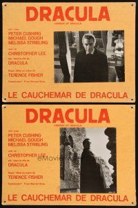 4x136 HORROR OF DRACULA 9 Swiss LCs '58 Peter Cushing as Van Helsing, vampire Christopher Lee!