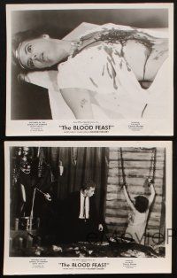 4x412 BLOOD FEAST 5 8x10 stills '63 Herschell Gordon Lewis classic, great gory horror images!