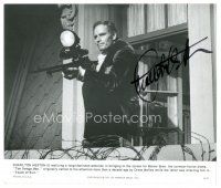 4x229 CHARLTON HESTON signed 8x10 still '71 great close up with rifle from The Omega Man!