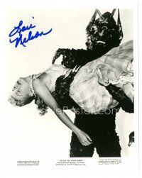 4x235 LORI NELSON signed 8x10 REPRO still '90s c/u carried by monster from Day the World Ended!