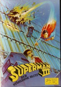 4x266 SUPERMAN III Austrian program '84 different images of hero Christopher Reeve in costume!