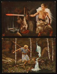 4x273 DIE NIBELUNGEN 12 color German postcards '24 Siegfried & Kriemhilde, Fritz Lang!