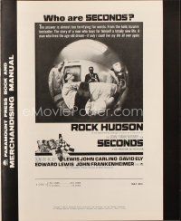 4x169 SECONDS pressbook '66 Rock Hudson, John Frankenheimer, not for the weak or strong!
