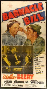 4z032 BARNACLE BILL kraftbacked style A 3sh '41 sailor Wallace Beery with Marjorie Main!