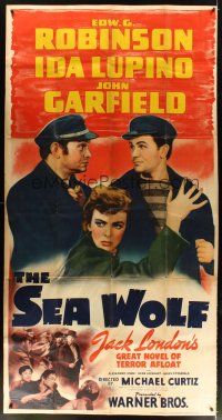 4z039 SEA WOLF kraftbacked 3sh '41 Edward G. Robinson, Ida Lupino, John Garfield!
