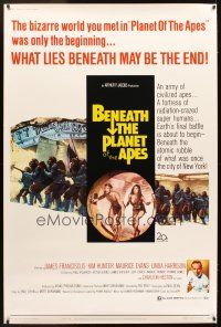 4z207 BENEATH THE PLANET OF THE APES 40x60 '70 sci-fi sequel, what lies beneath may be the end!