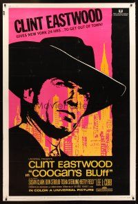 4z213 COOGAN'S BLUFF w/COA 40x60 '68 art of Clint Eastwood in New York City, directed by Don Siegel