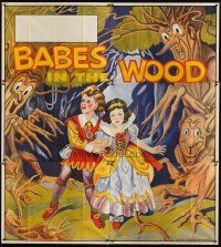 4z043 BABES IN THE WOOD stage play English 6sh '30s stone litho of female hero finding lost kids!