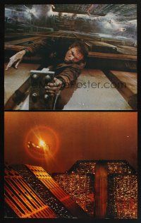 4z073 BLADE RUNNER set of 4 jumbo stills '82 Harrison Ford hanging, cool sci-fi scenes!